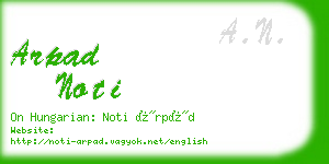 arpad noti business card